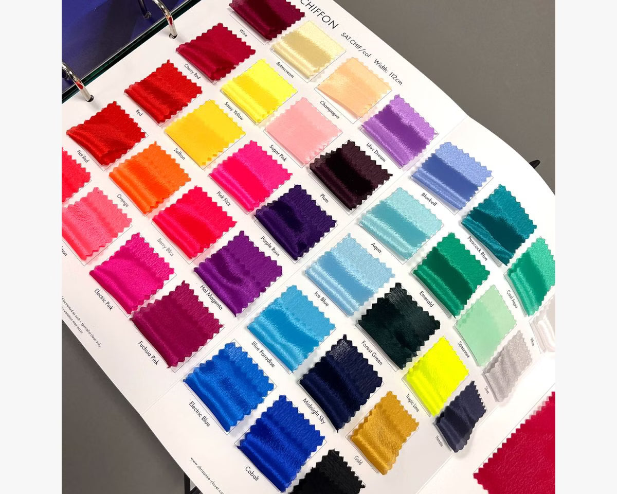 Official Chrisanne Clover dance fabrics available at Blackpool Dance Store, featuring a premium selection of Georgette, Organza, and Lycra for professional ballroom and Latin couture.
