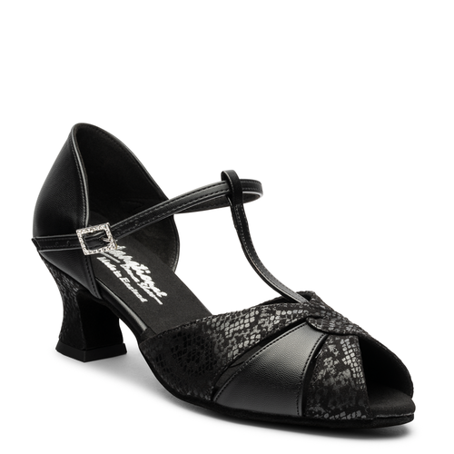 2002 - Black NotCalf/Black Snake Comfort Fit | International Dance Shoes — image 1