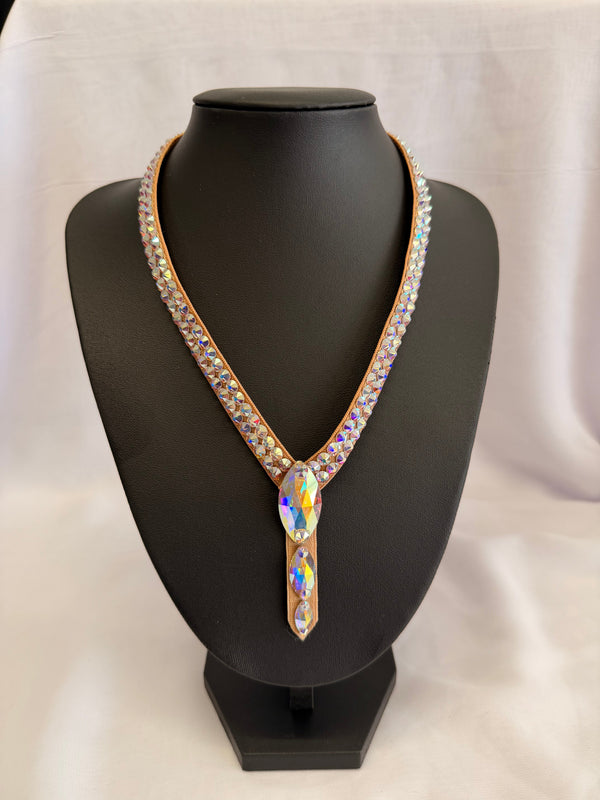 Large 3 Stone Drop Necklace