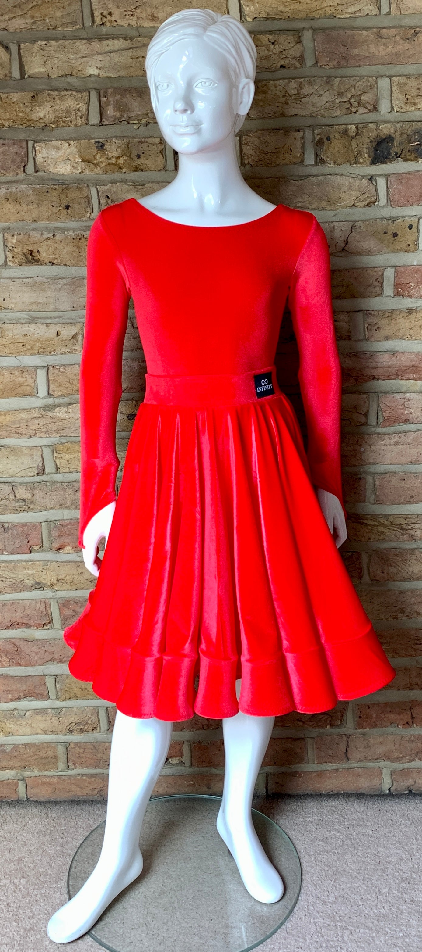 "Essentials" Latin Two Piece Smooth Velvet