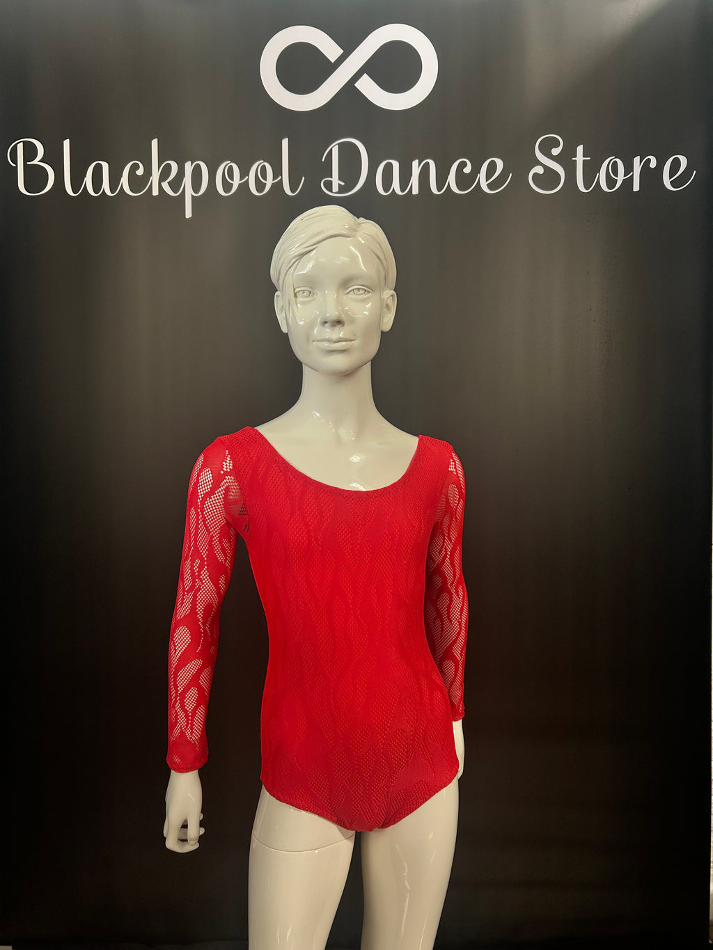 "Essentials" Flame Stretch Lace Leotard