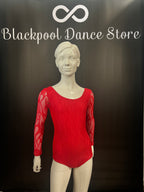 "Essentials" Flame Stretch Lace Leotard