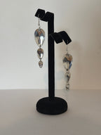 3 Drop Earrings in Pear drop
