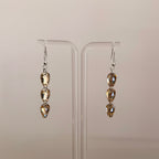 3 Drop Earrings in Pear drop