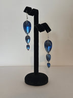 3 Drop Earrings in Pear drop