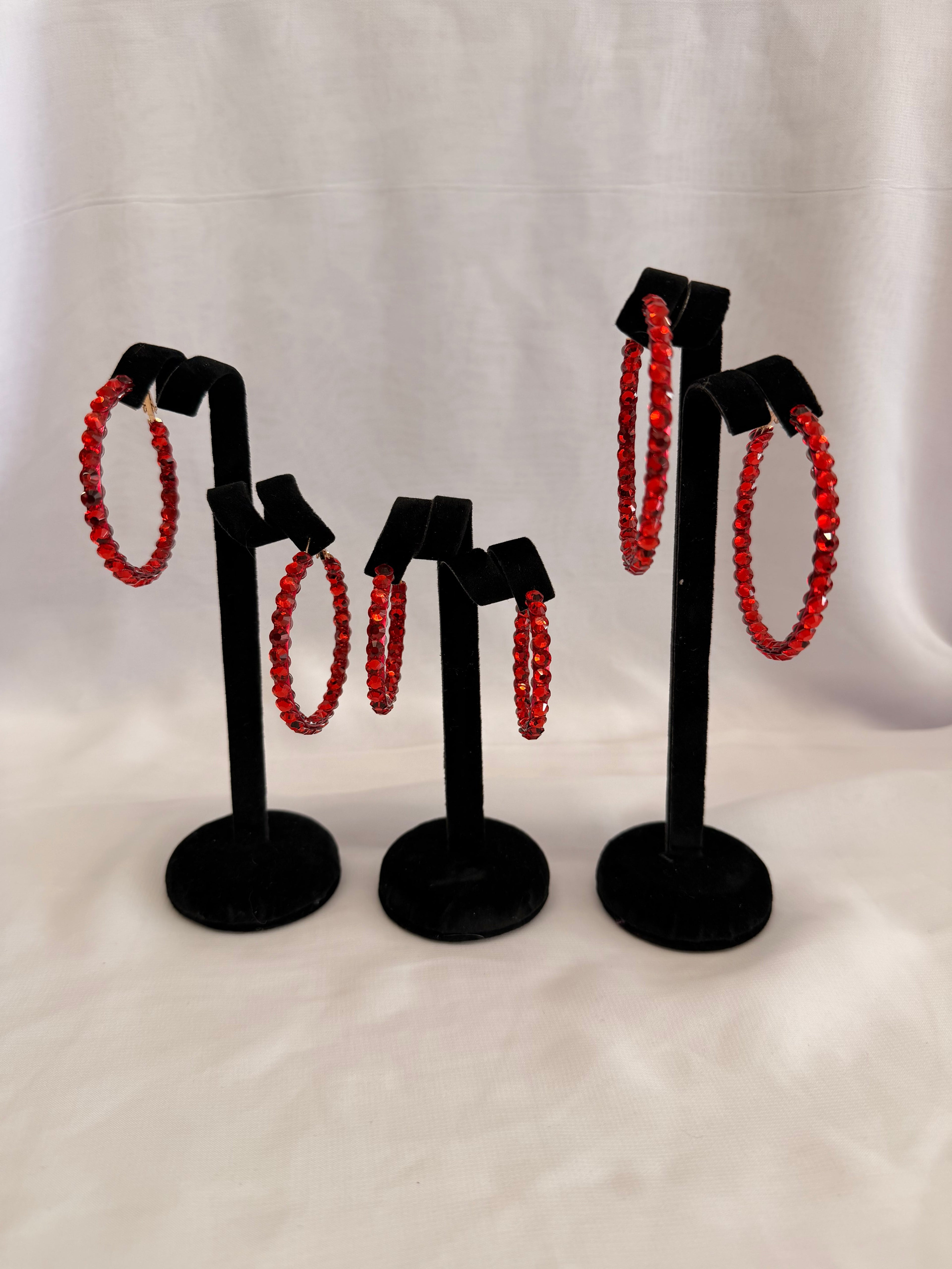 Skinny "Glitz" Hoop Earrings