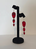 3 Drop Earrings in Pear drop