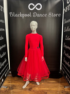 Fluorescent Red Ballroom Two Piece