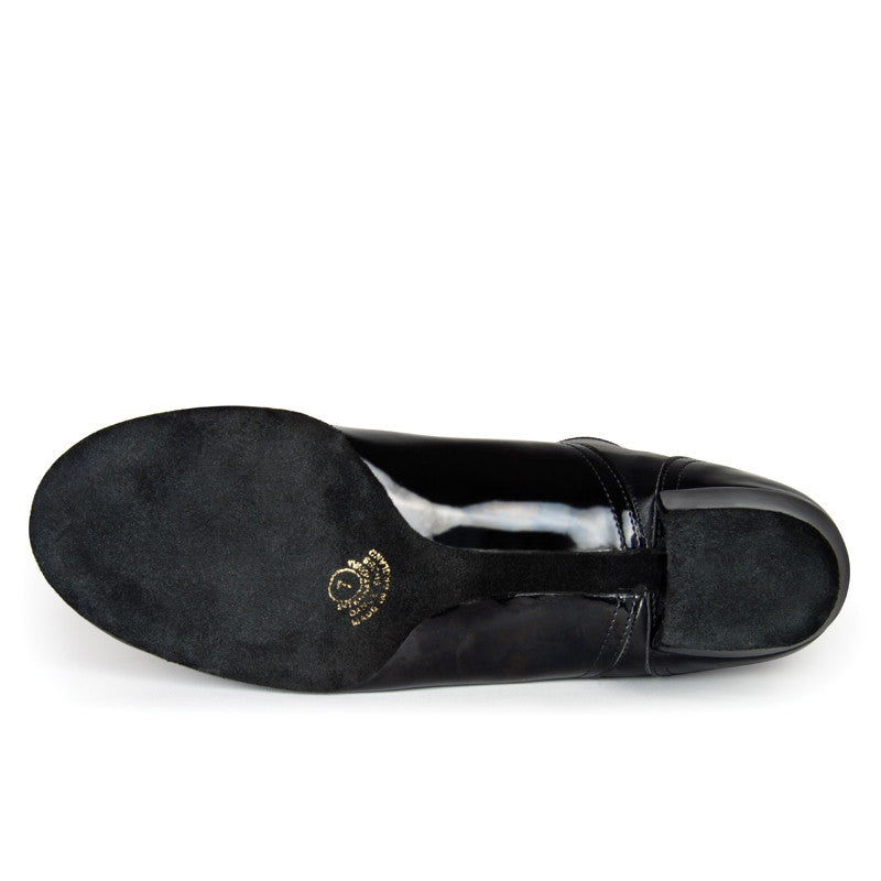 Contra Pro black patent men's ballroom shoe — alternate angle, International Dance Shoes