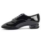 Contra Pro black patent men's ballroom shoe — detail, International Dance Shoes