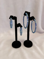 Skinny "Glitz" Hoop Earrings
