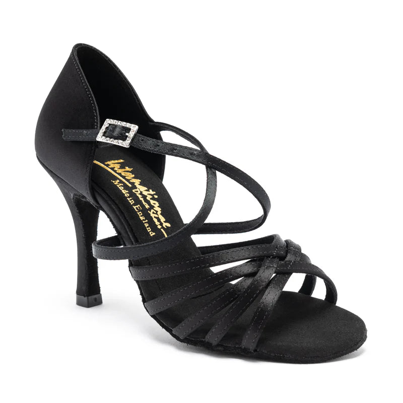 Flavia Black Satin | International Dance Shoes
