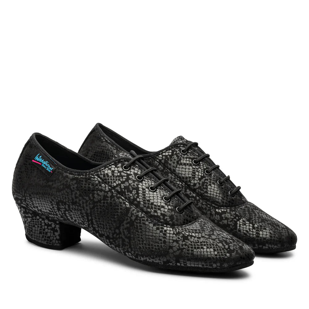 Heather Split-Sole Ladies Practice & Teaching Dance Shoes — Black Snake