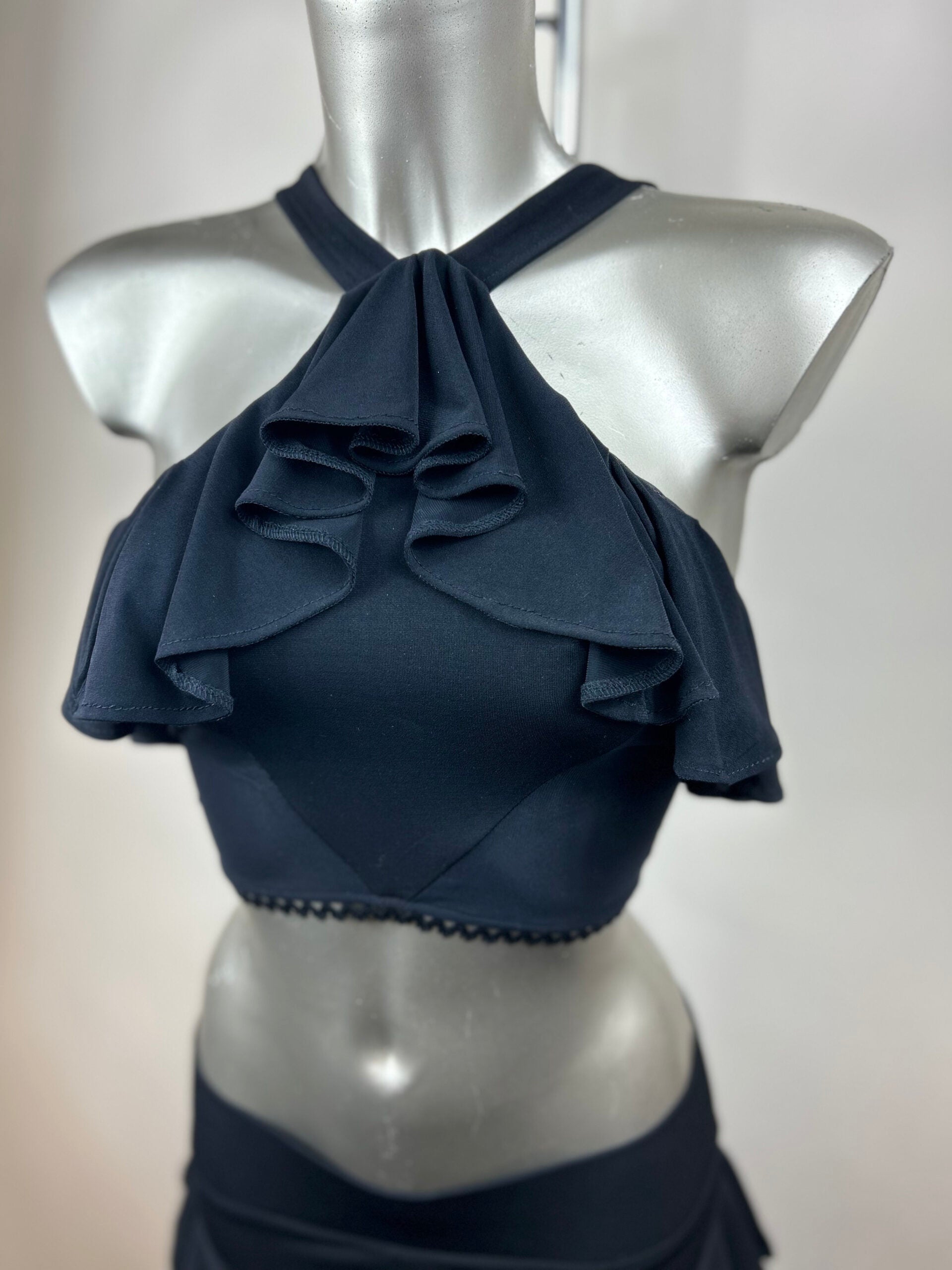 Pure Class - Ruffled Halter Dance Top