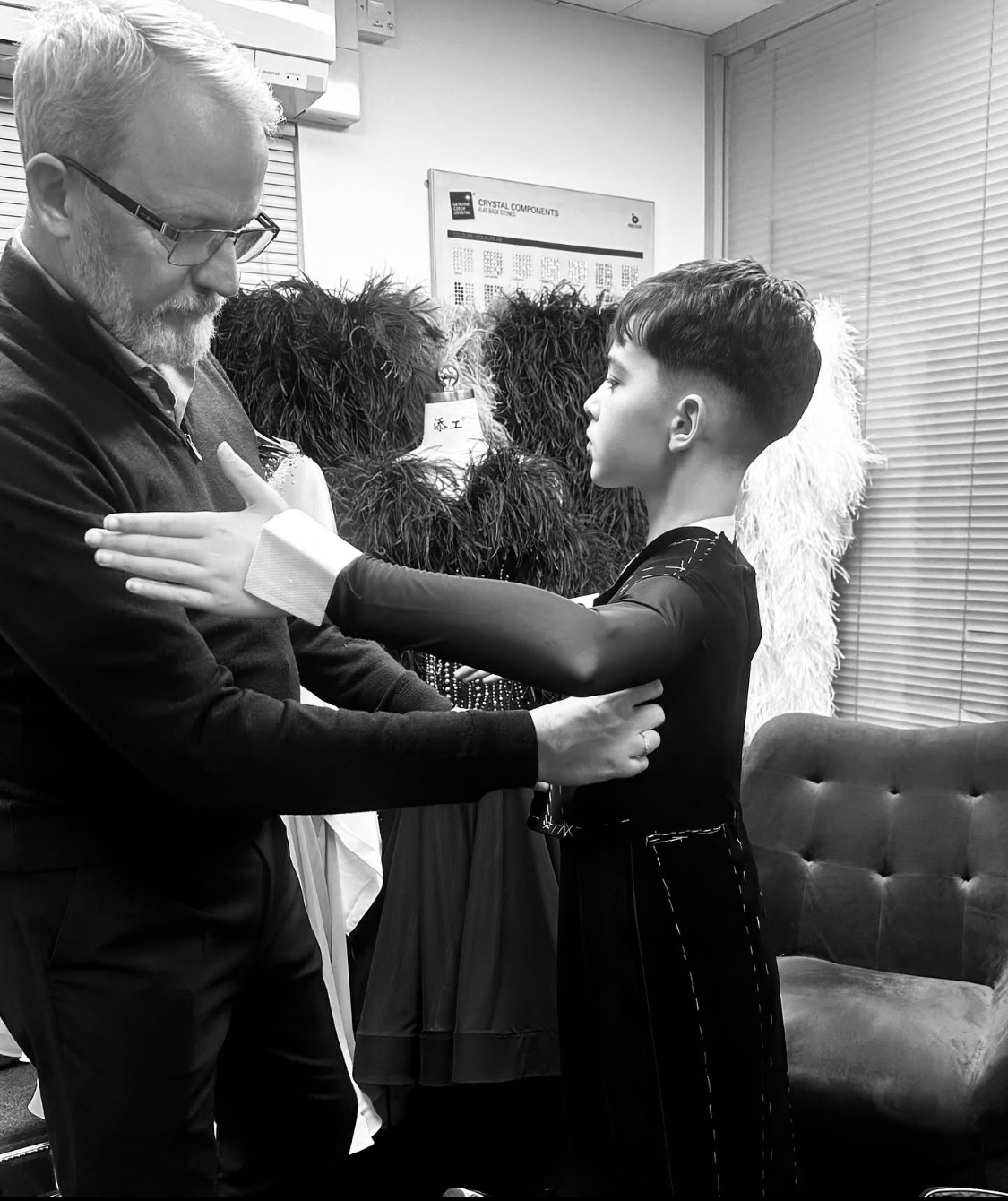 Professional dancers in Pure Class tailsuits