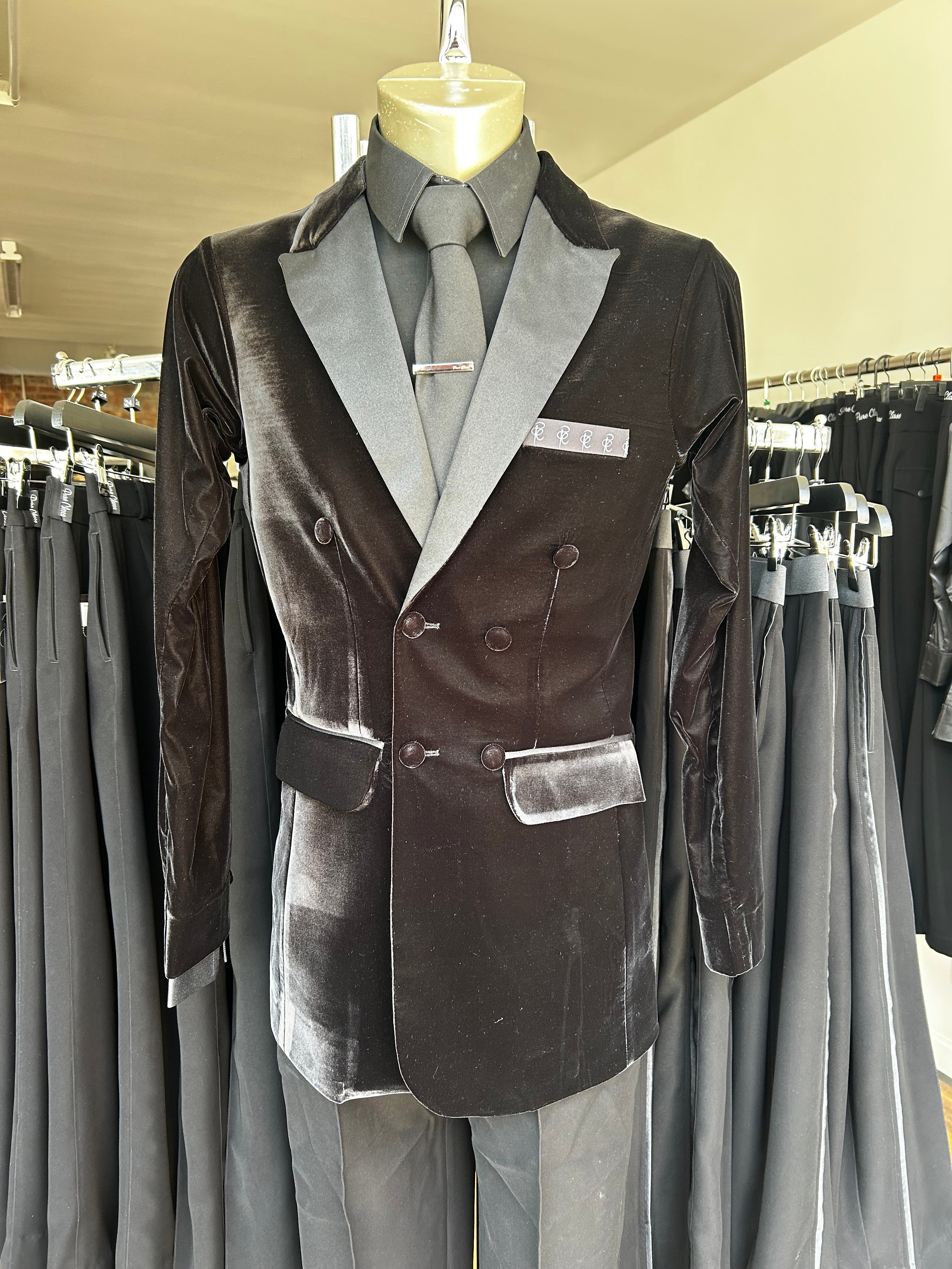 Pure Class - Men’s Double Breasted Velvet Dance Jacket