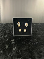Pear Drop Stud Earrings