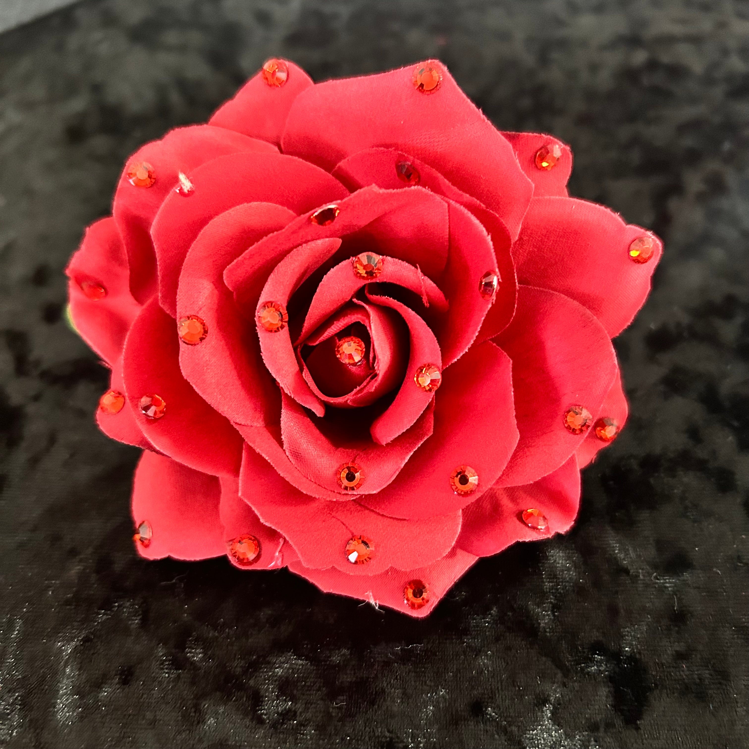 Luxury Crystal Stoned Hair Flower Clip