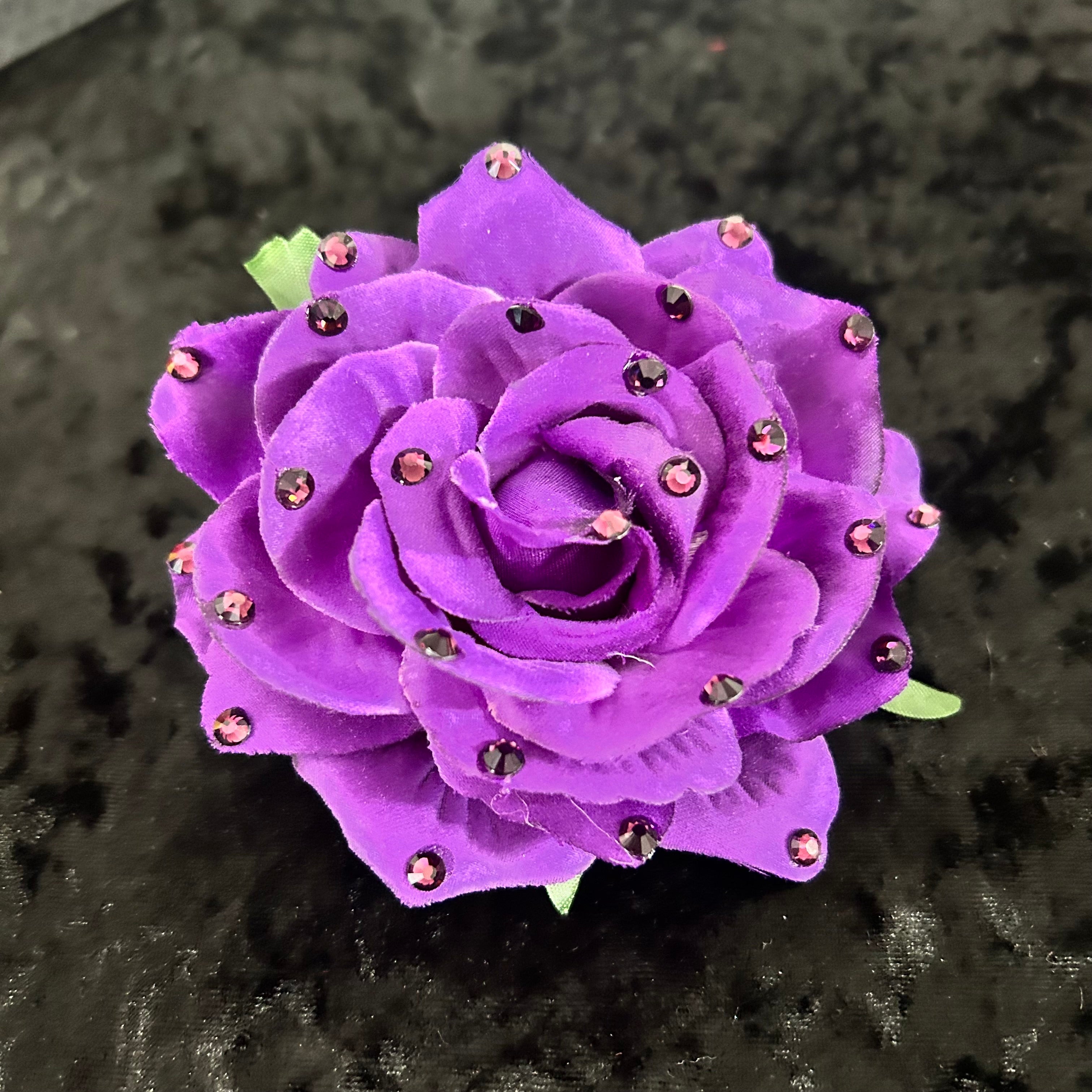 Luxury Crystal Stoned Hair Flower Clip