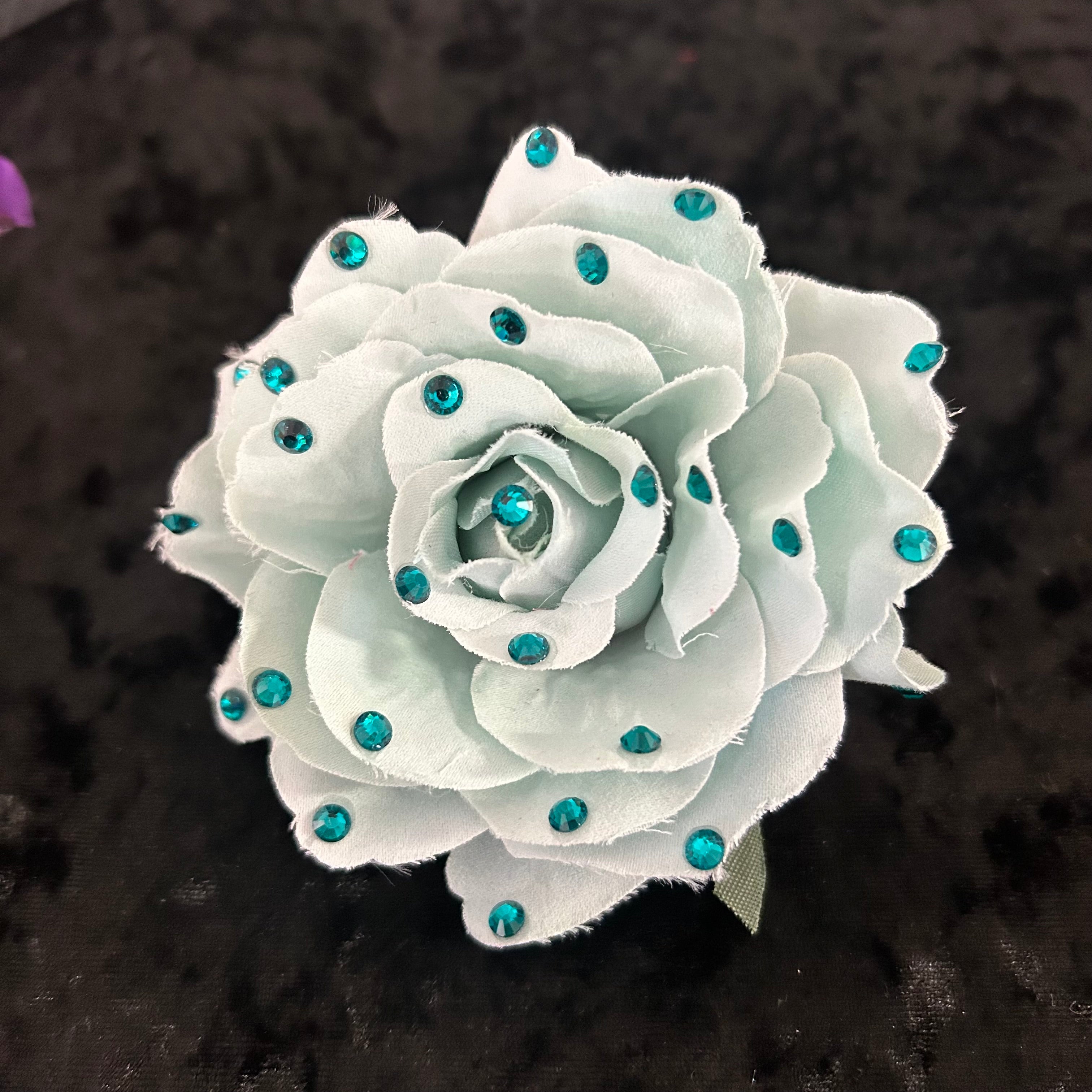 Luxury Crystal Stoned Hair Flower Clip