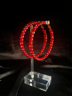 Skinny "Glitz" Hoop Earrings