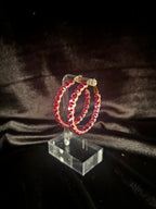 Skinny "Glitz" Hoop Earrings