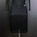 Electra girls Latin fringe skirt in black — movement detail, Blackpool Dance Store