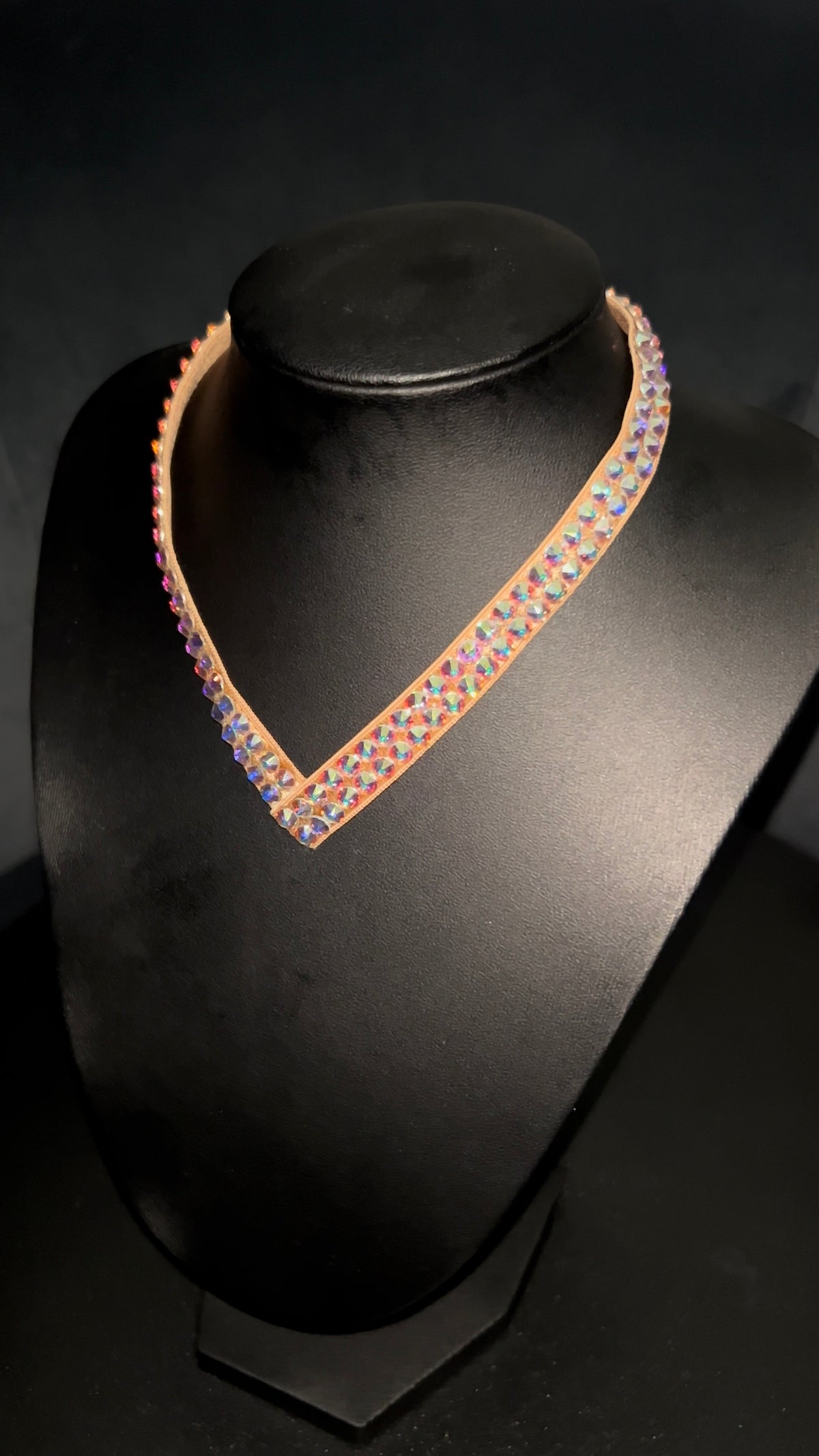 Aurora Crystal AB dance necklace by Blackpool Bling