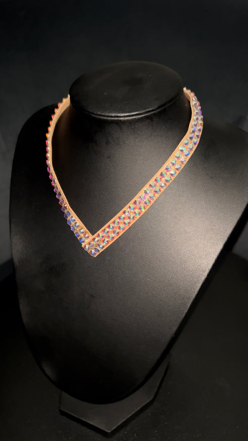 Aurora Crystal AB dance necklace by Blackpool Bling