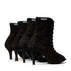 The Hannah Boot Black Suede Heels | International Dance Shoes