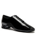 Romeo Men's Ballroom Shoes in Black Patent featuring breathable arch mesh inserts by Blackpool Dance Store