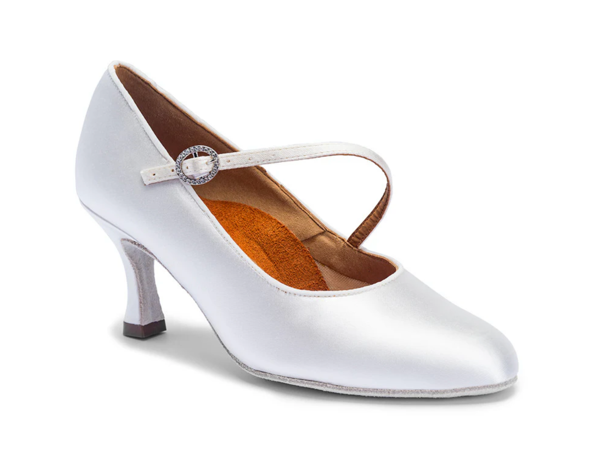 ICS Roundtoe Single Strap - White Satin