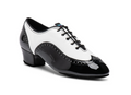 Brogue - White / Black Patent