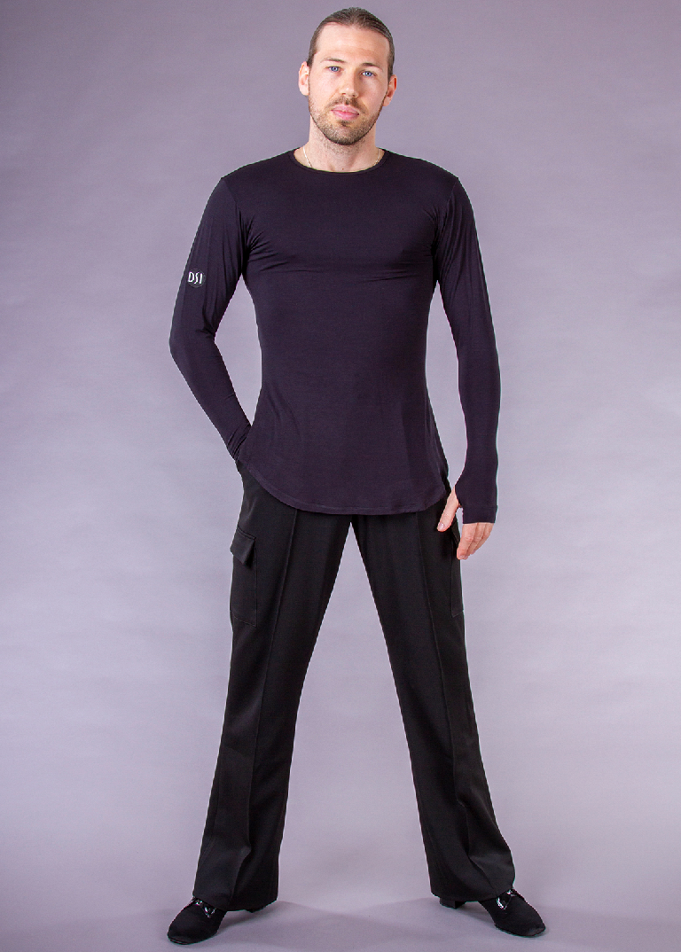 DSI Black Long Sleeve Practice Top with Thumb Holes
