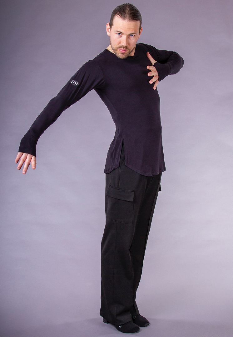 DSI Black Long Sleeve Practice Top with Thumb Holes