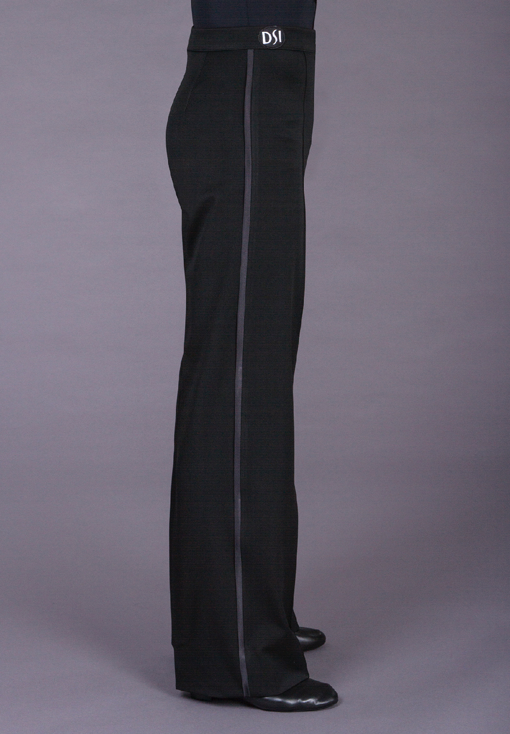 DSI Plain Fronted Ballroom Trousers with Satin Stripe