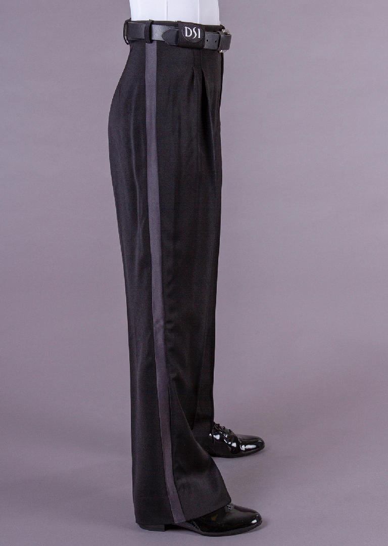DSI - Boys trouser with two small pleats, satin stripe and belt loops