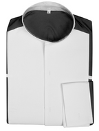 DSI - Black-White Tail Suit Stretch Shirt