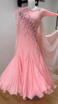 Nordin Exclusive Designs Blush and White Ombré Ballroom Dress.