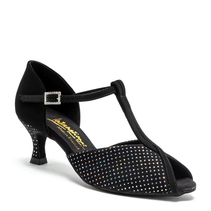 Vienna - Black Nubuck/Hologram Comfort Fit | International Dance Shoes — image 3