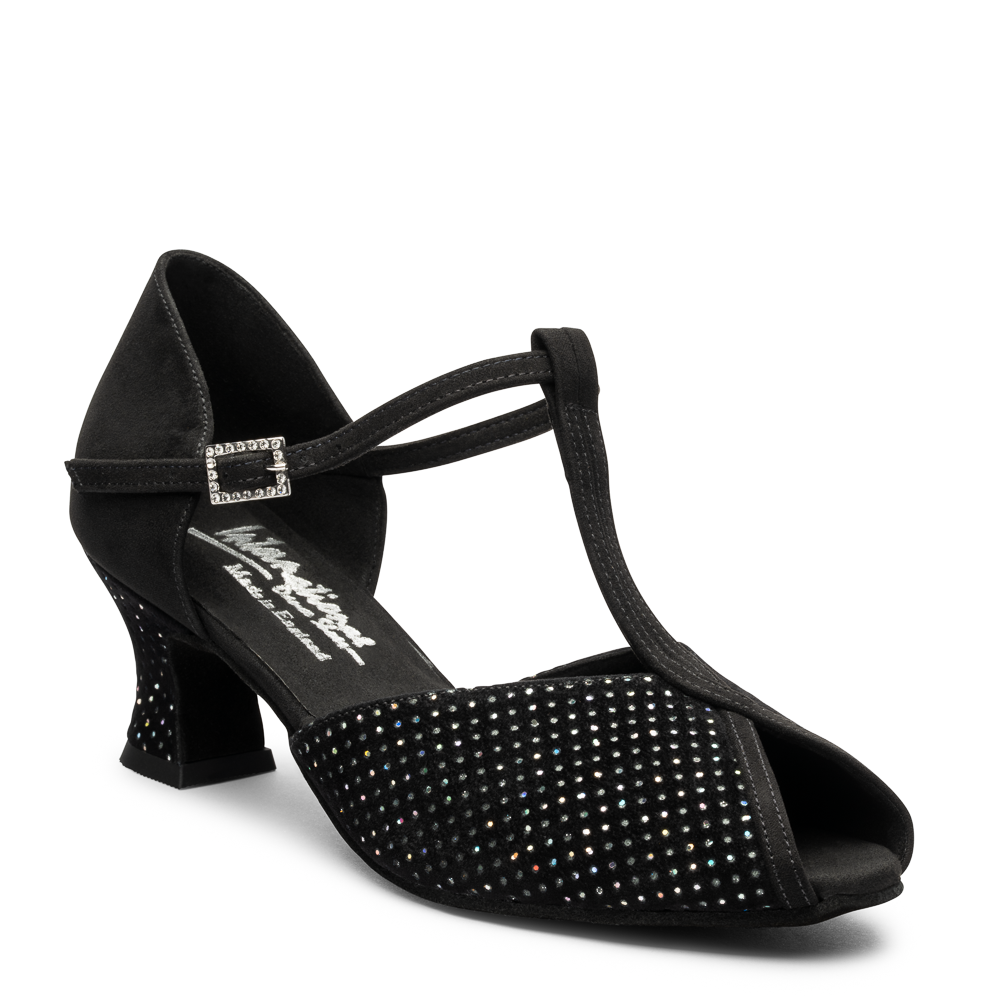 Vienna - Black Nubuck/Hologram Comfort Fit | International Dance Shoes — image 1
