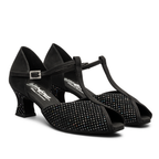 Vienna - Black Nubuck/Hologram Comfort Fit | International Dance Shoes — image 2