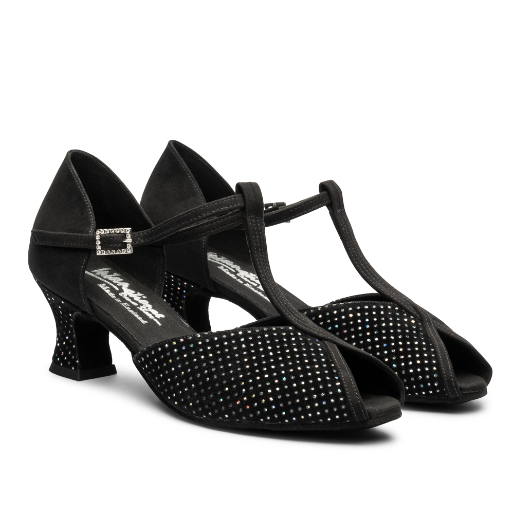 Vienna - Black Nubuck/Hologram Comfort Fit | International Dance Shoes — image 2
