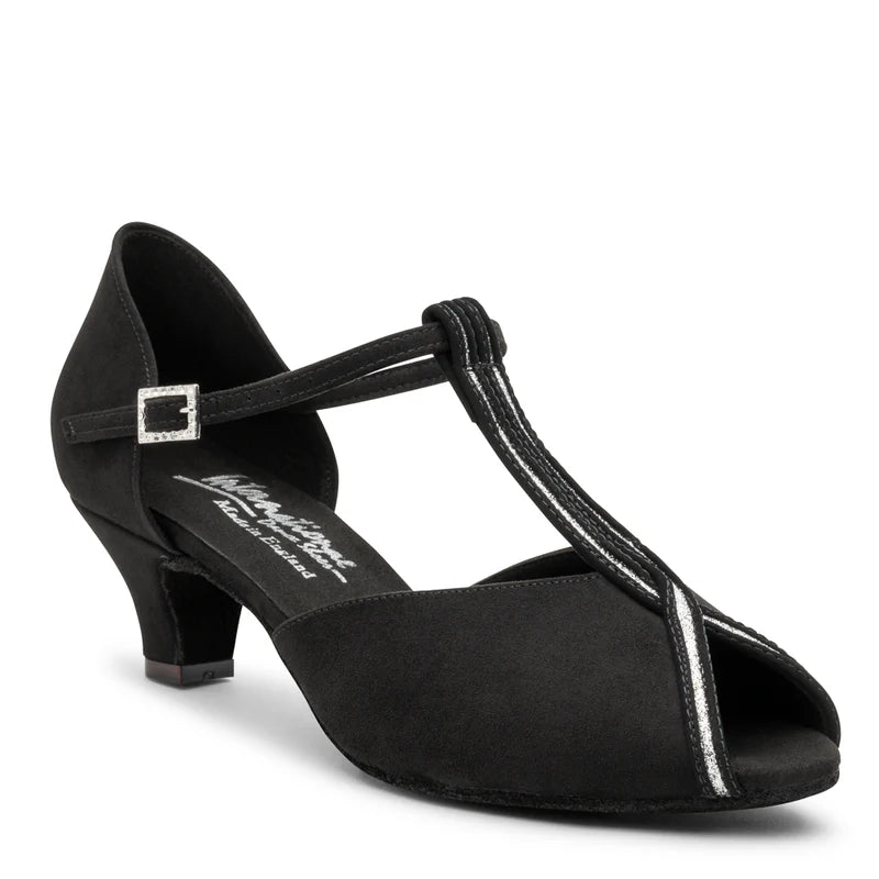 Vienna Sequin - Black Nubuck/Silver Sequin Comfort Fit | International Dance Shoes — image 4