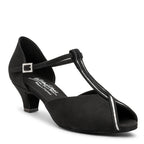 Vienna Sequin - Black Nubuck/Silver Sequin Comfort Fit | International Dance Shoes — image 4