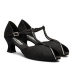 Vienna Sequin - Black Nubuck/Silver Sequin Comfort Fit | International Dance Shoes — image 2