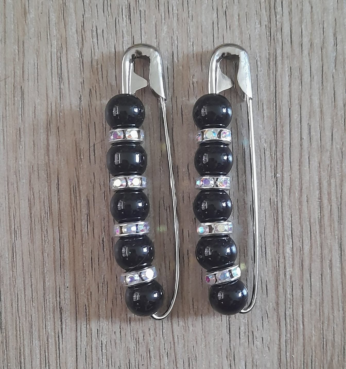 Crystal Beaded Ballroom & Latin Competition Number Pins (Pair)