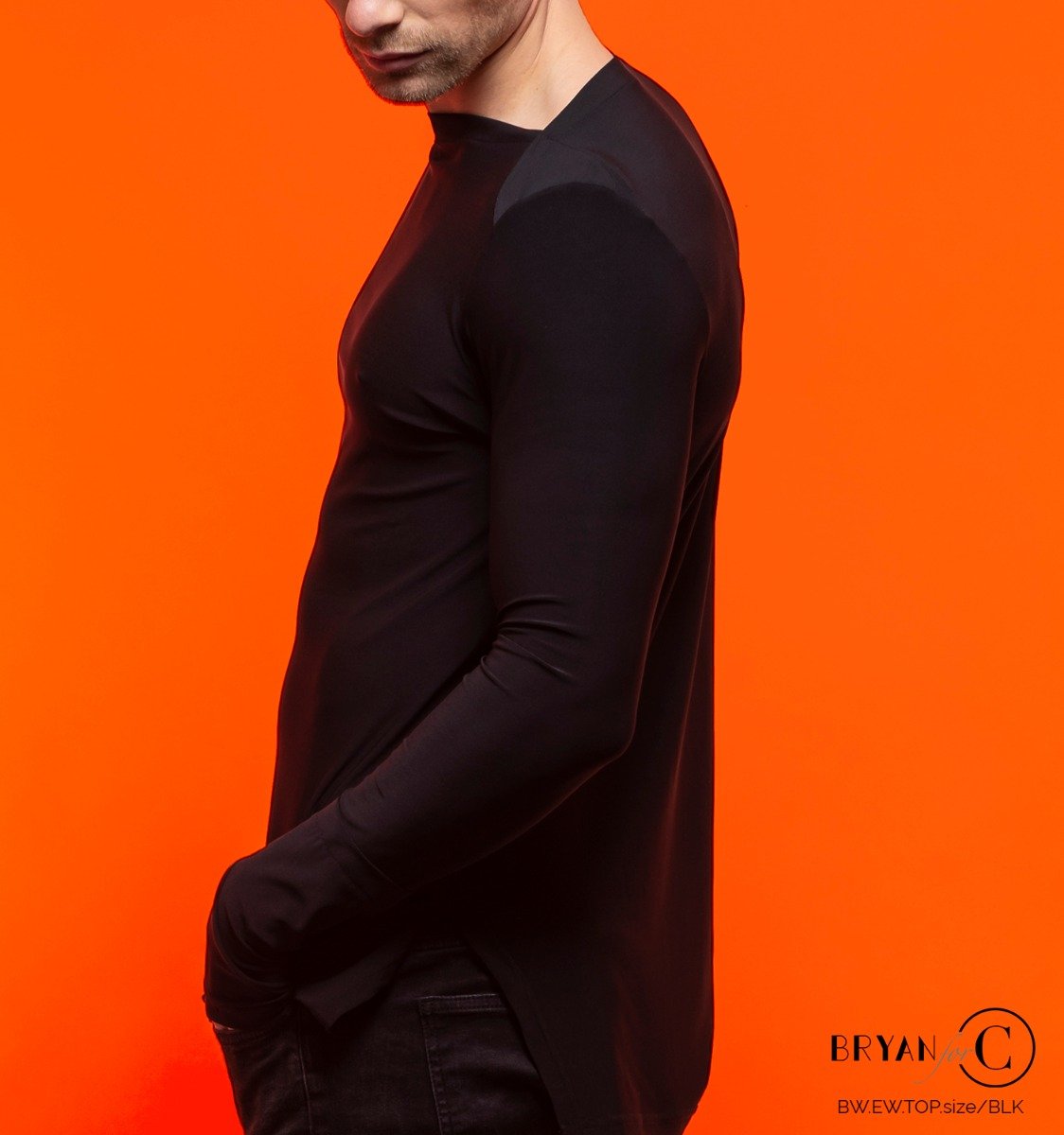 Ewan men's Latin top — side view