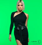Carmen for Chrisanne Clover Ava dress worn with a belt