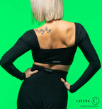 Back view of the Brigitte top showing the low back